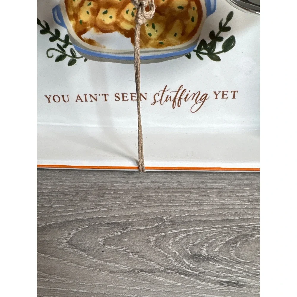 Mud Pie You Ain't Seen Stuffing Yet Casserole and Pumpkin Spoon Set Baking Dish